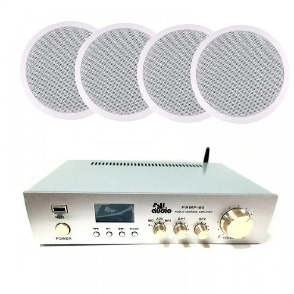 SET 4xCELL 610 1xPAMP-60-BT 4ALL AUDIO комплект фонового звуку