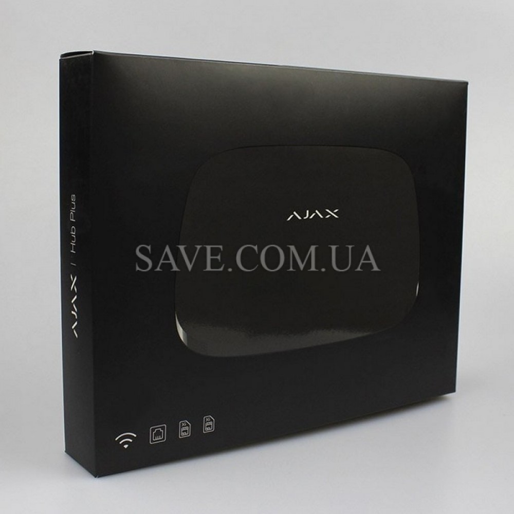 Hub Plus AJAX Интеллектуальная централь с Wi-Fi, Ethernet и поддержкой двух SIM-карт (2G и 3G)