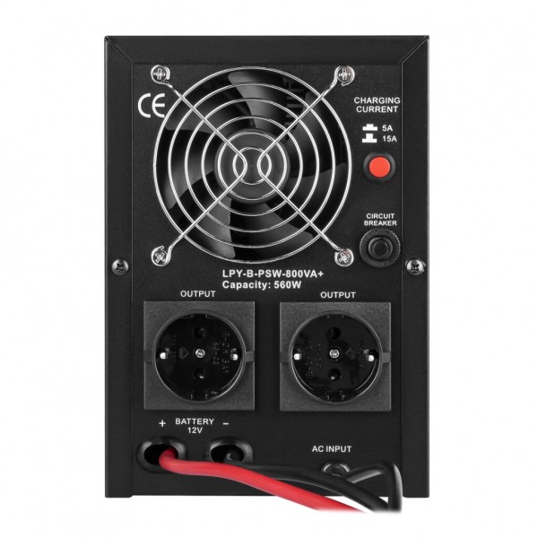 LPY-B-PSW-800VA+(560Вт) 5A/15A LogicPower ДБЖ з правильною синусоїдою 12V