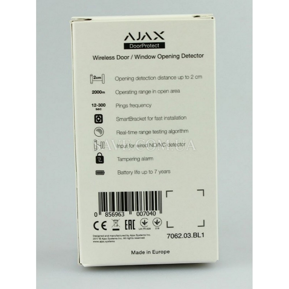 DoorProtect AJAX Беспроводной датчик открытия дверей и окон