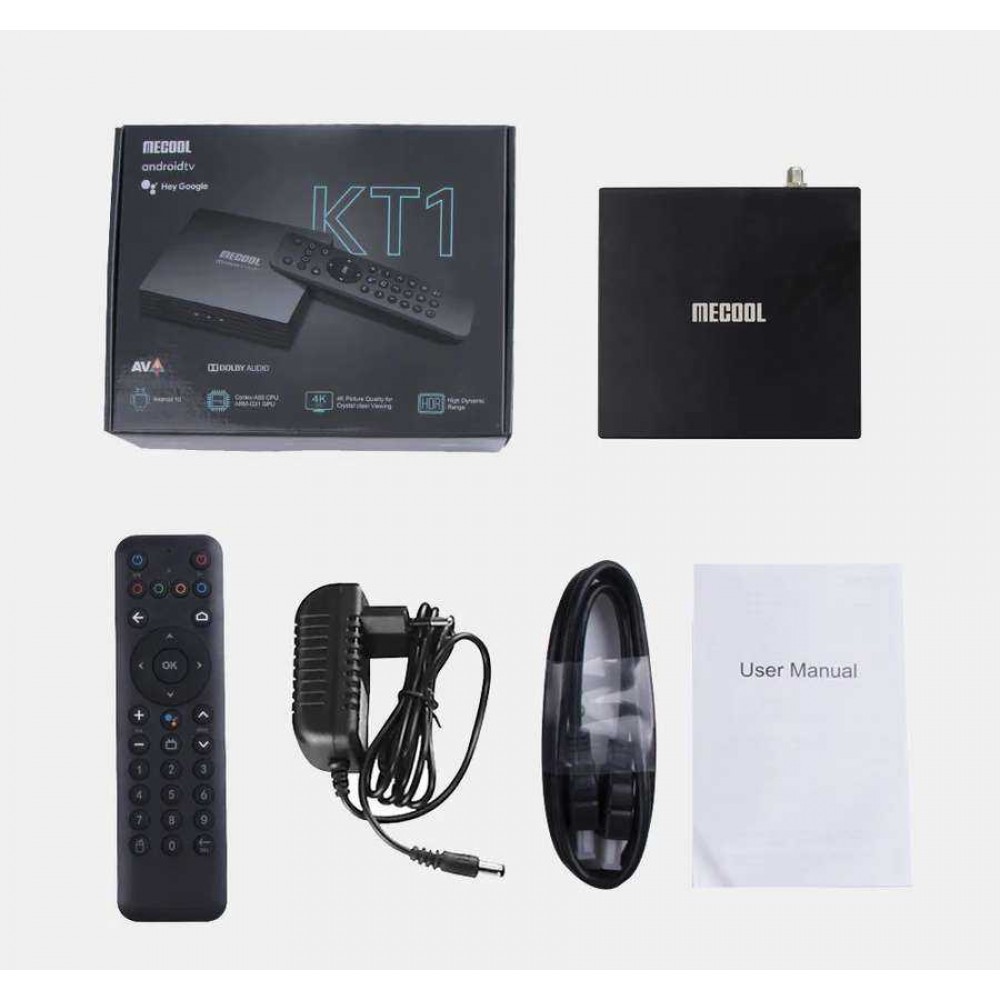 KT1 2/16GB MECOOL Цифровий Android медіаплеєр SMART TV + DVB-T2/C тюнер