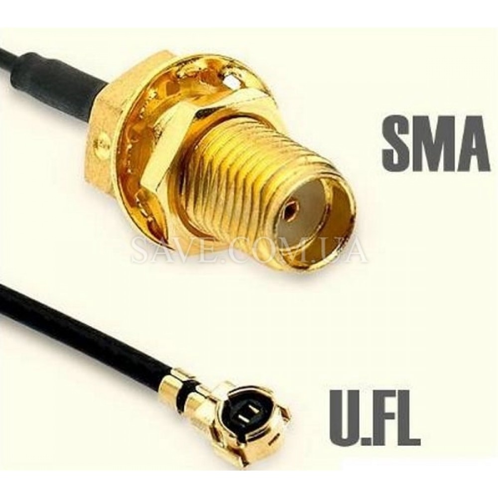 ACSMAUFL MIKROTIK Пигтейл U.fl - SMA для подключения модема к внешней антенне