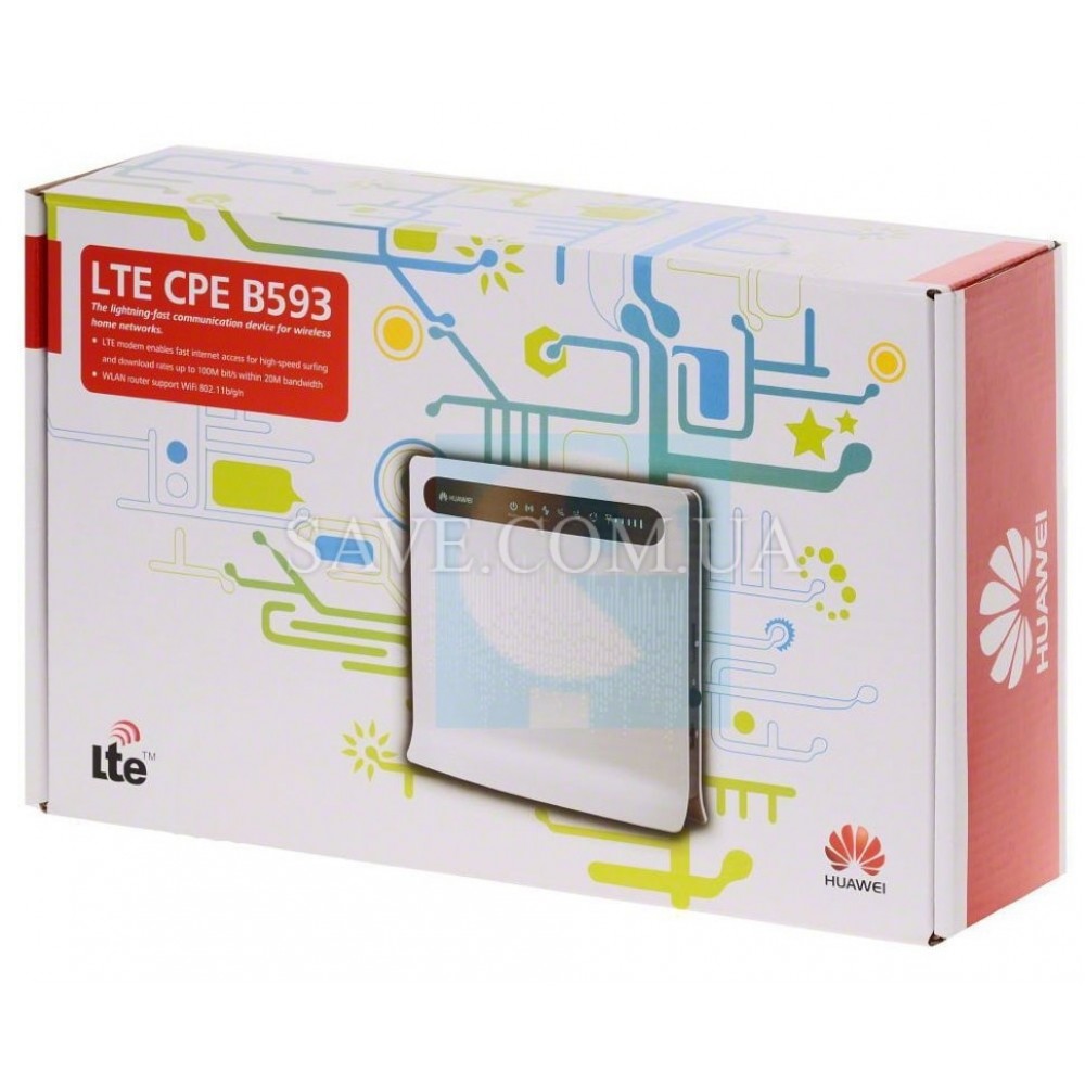 B593s-22 HUAWEI Стационарный 3G/4G Wi-Fi роутер с входом для MIMO антенны