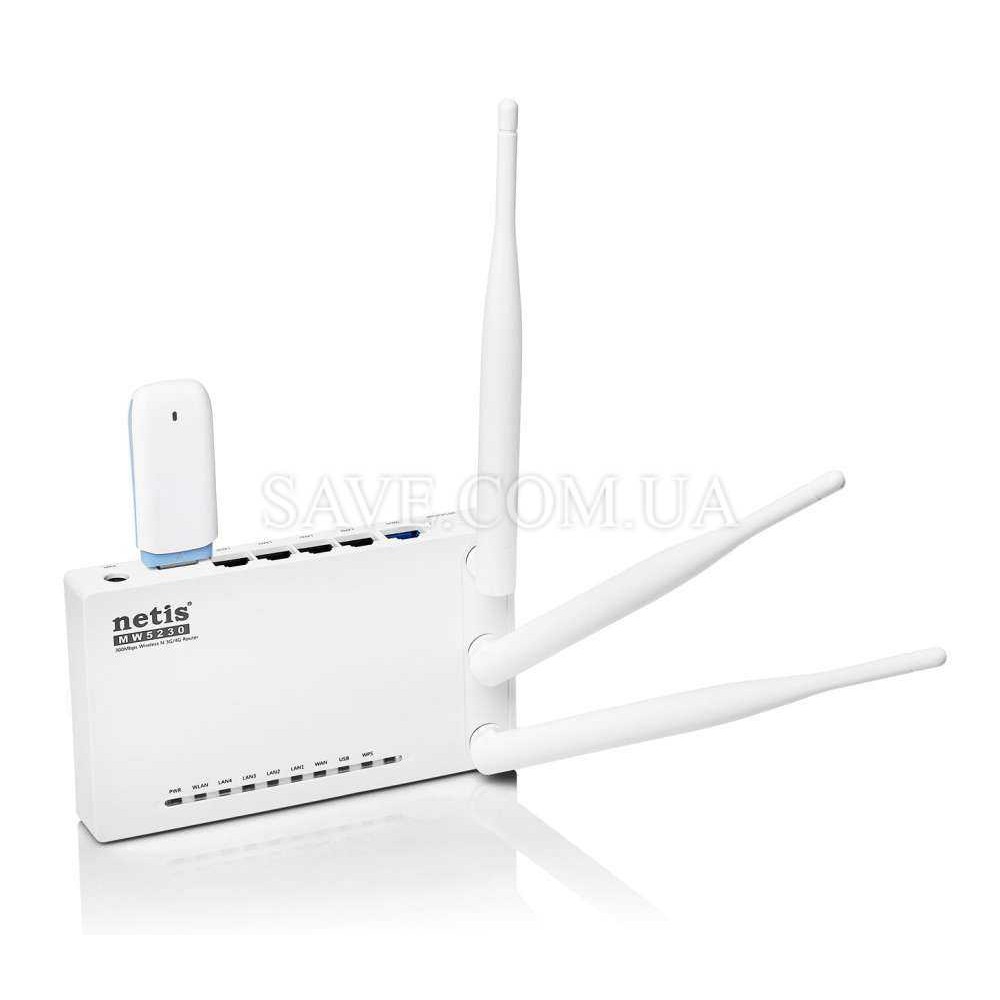 MW5230 NETIS Wi-Fi роутер (маршрутизатор) с поддержкой 3G / 4G модемов