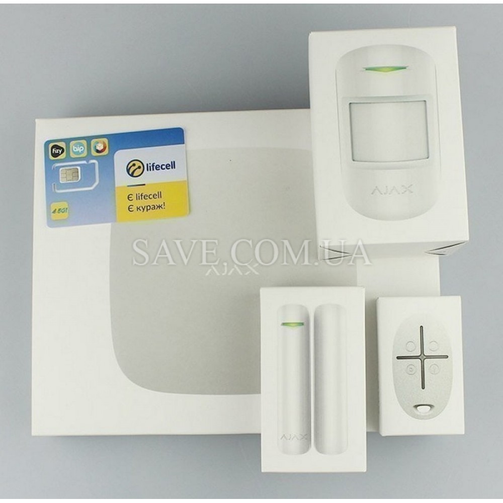 StarterKit Plus AJAX Стартовый комплект беспроводной охранной сигнализации с Wi-Fi и 3G