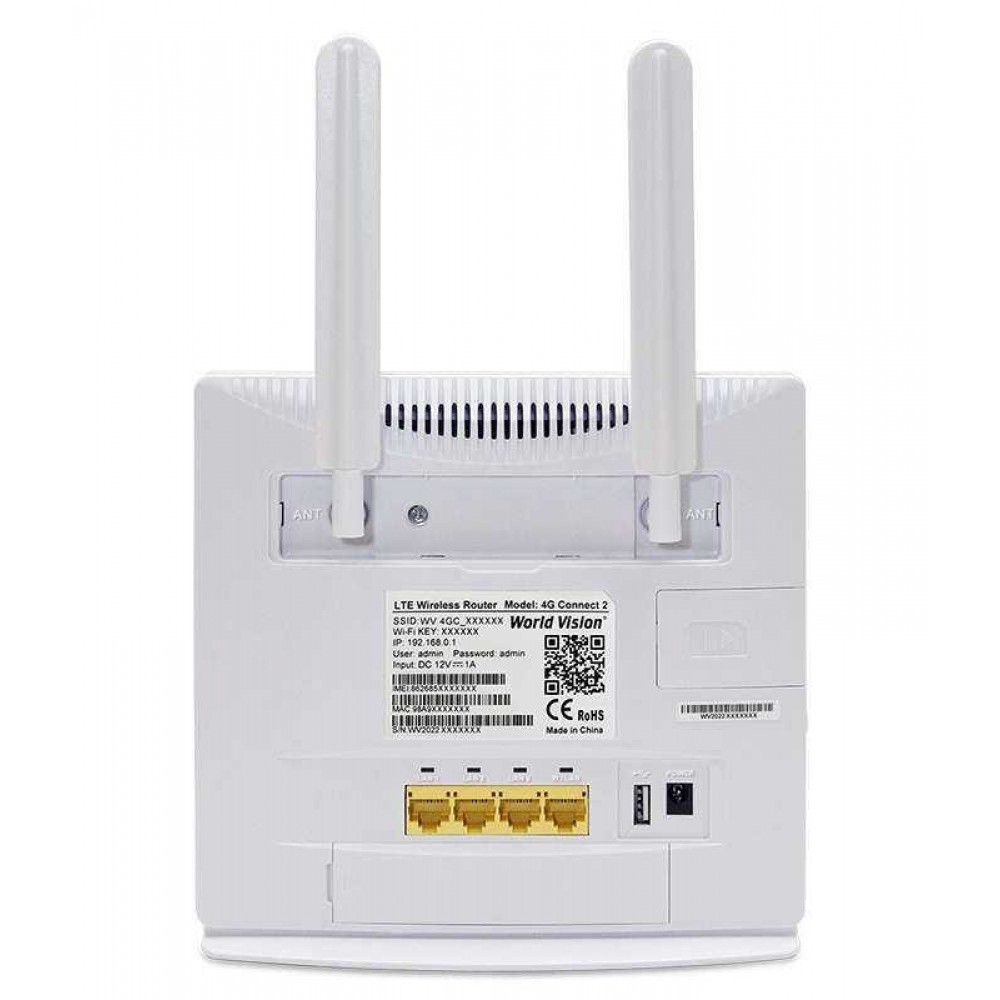 4G CONNECT 2 WORLD VISION Стационарный 3G/4G Wi-Fi роутер с входами для MIMO антенны