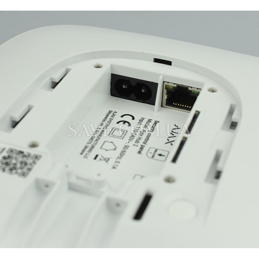 Hub 2 AJAX Интеллектуальная централь с фотоверификацией, модулем Ethernet и поддержкой двух SIM-карт