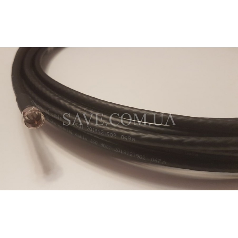 KS-75/10 SAVE 10 м кабельная сборка F (male) - F (male) для подключения 3G/4G антенны