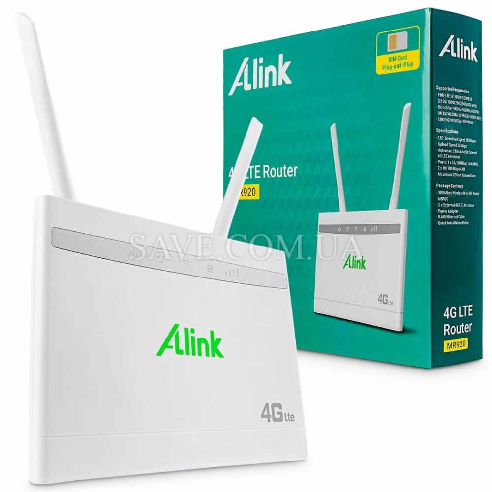 MR920 ALINK Стационарный 3G/4G Wi-Fi роутер с входами для MIMO антенны