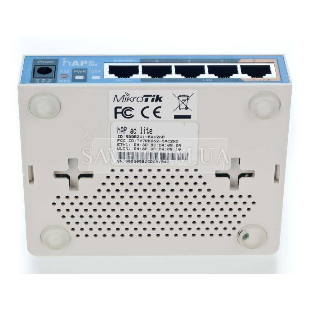 hAP ac lite MIKROTIK Двухдиапазонный Wi-Fi роутер (маршрутизатор) с поддержкой 3G / 4G модемов