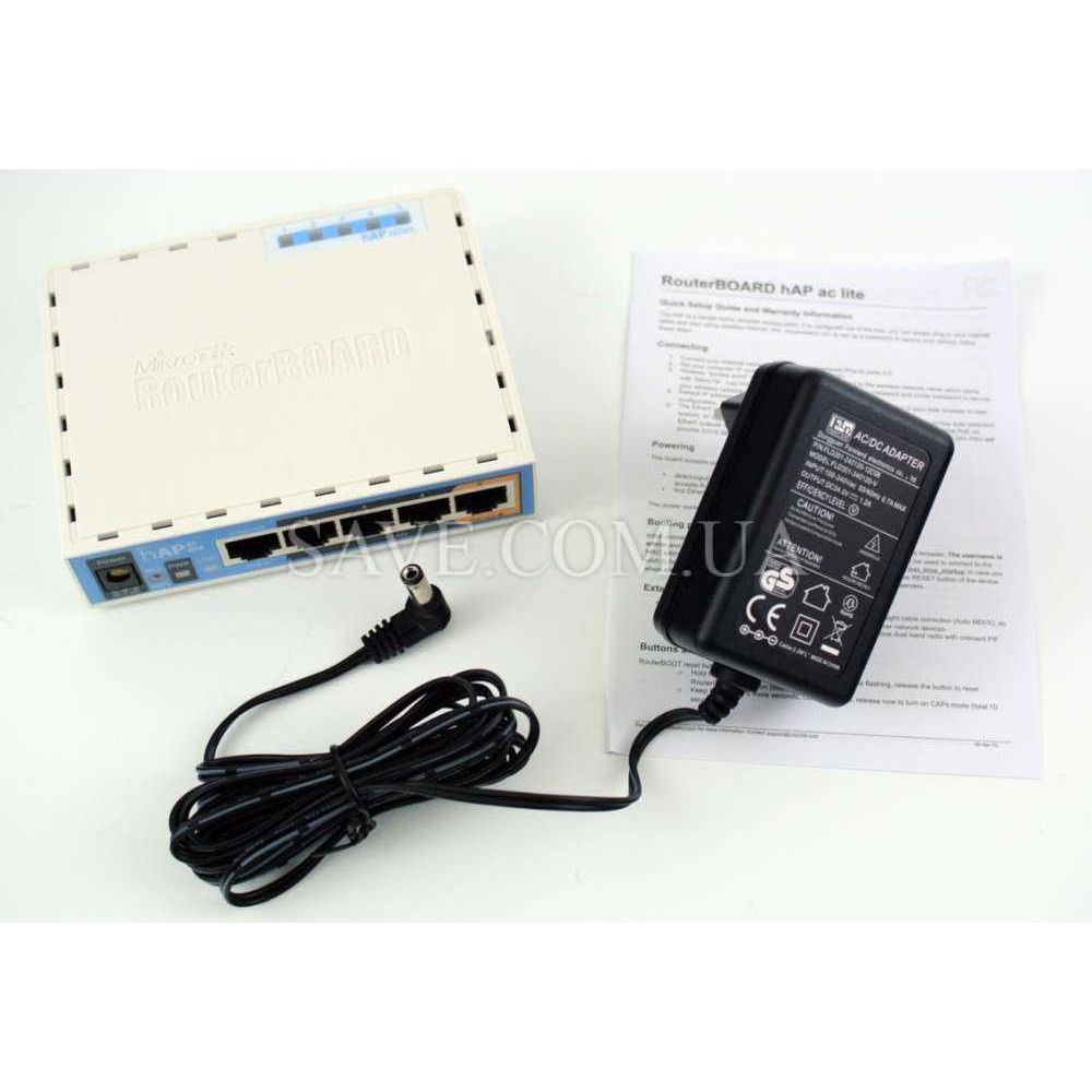 hAP ac lite MIKROTIK Двухдиапазонный Wi-Fi роутер (маршрутизатор) с поддержкой 3G / 4G модемов