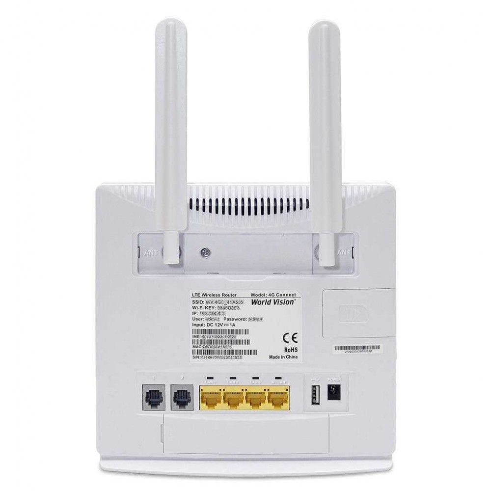 4G CONNECT WORLD VISION Стационарный 3G/4G Wi-Fi роутер с входами для MIMO антенны