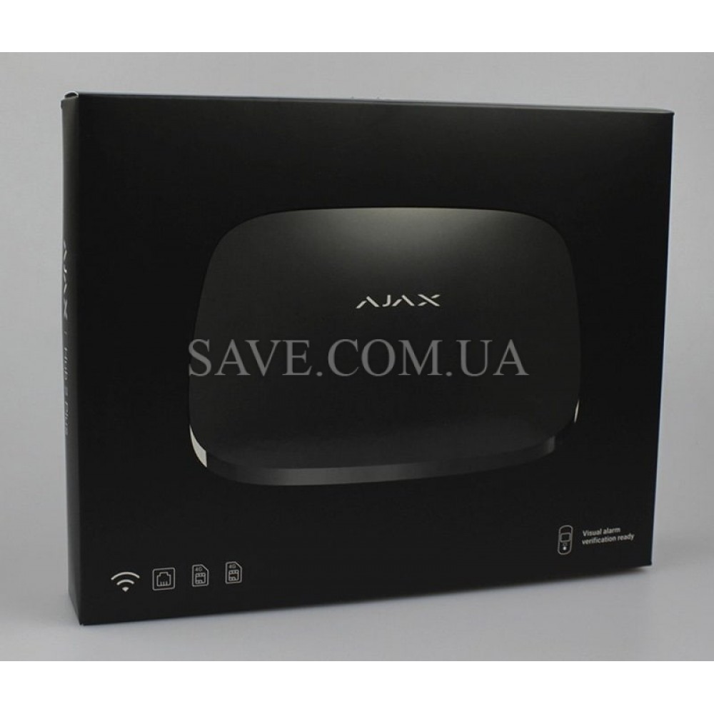 Hub 2 Plus AJAX Интеллектуальная централь с фотоверификацией, Ethernet, Wi-Fi и двумя SIM (2G, 3G, LTE)
