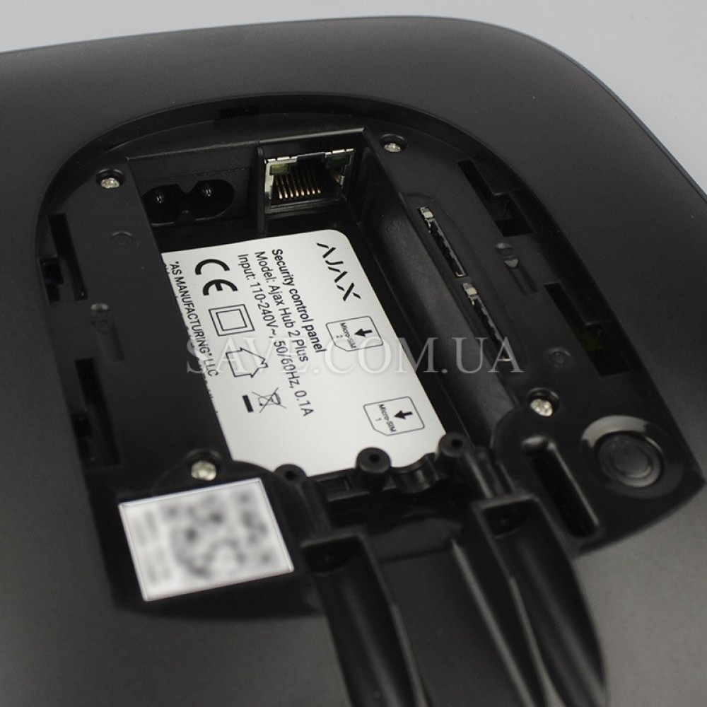 Hub 2 Plus AJAX Интеллектуальная централь с фотоверификацией, Ethernet, Wi-Fi и двумя SIM (2G, 3G, LTE)