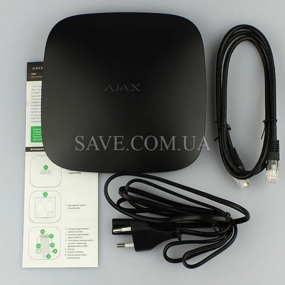 Hub AJAX Интеллектуальная централь с GSM и Ethernet модулями