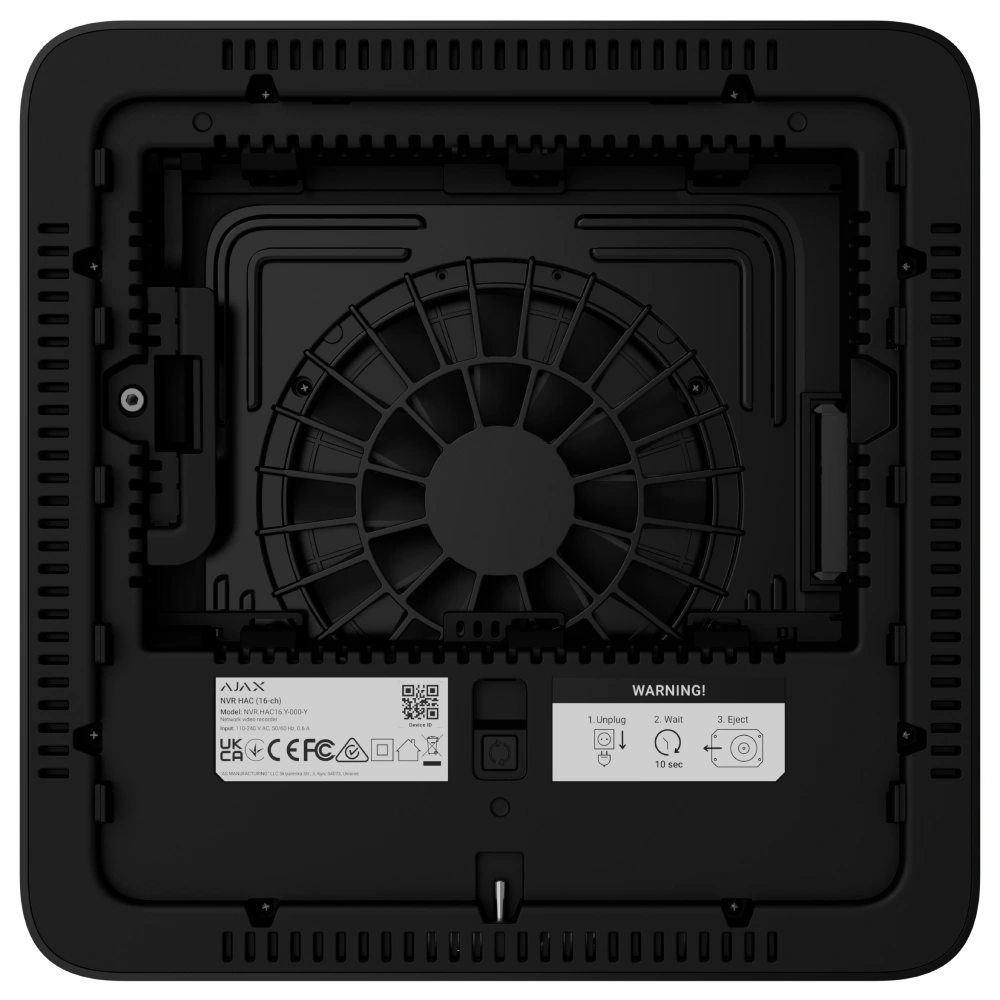 NVR HAC (16ch) ASP black AJAX Мережевий IP відеореєстратор