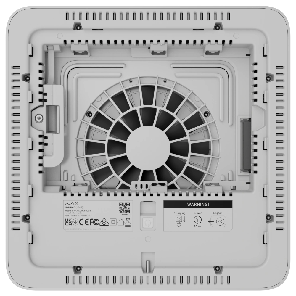 NVR HAC (16ch) ASP white AJAX Мережевий IP відеореєстратор