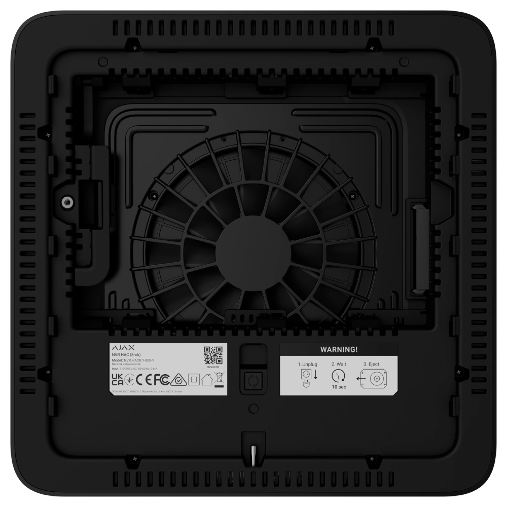 NVR HAC (8ch) (8EU) ASP black AJAX Мережевий IP відеореєстратор