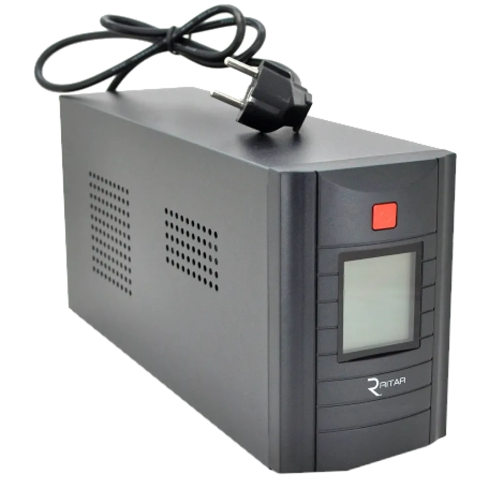  RTM1000 (600W) Proxima-D, LCD, AVR, 3st, 3xSCHUKO socket, 2x12V7Ah RITAR Источник бесперебойного питания