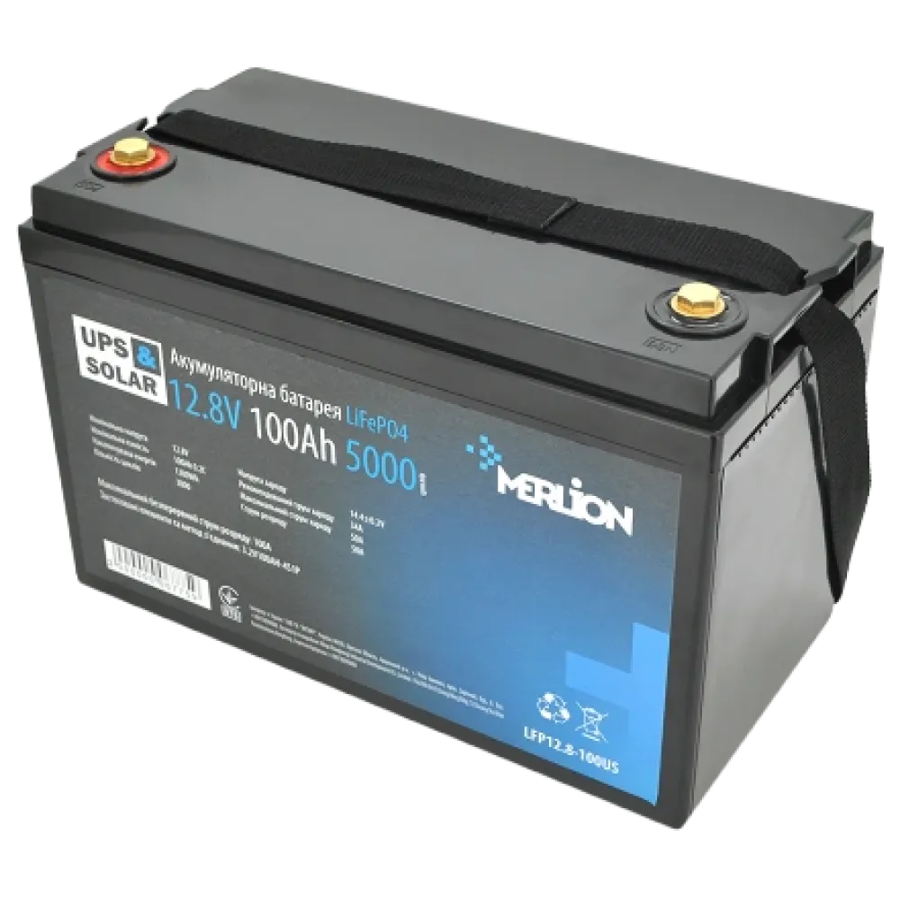 LiFePO4 12.8V 100AH MERLION Аккумуляторная батарея LiFePO4