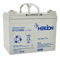 AGM GP12330M6 12 V 33 Ah MERLION Аккумуляторная батарея