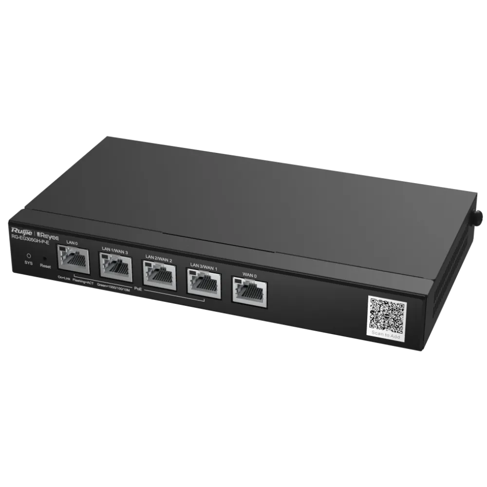 Ruijie Reyee RG-EG305GH-P-E RUIJIE 5-портовый маршрутизатор PoE с облачным управлением