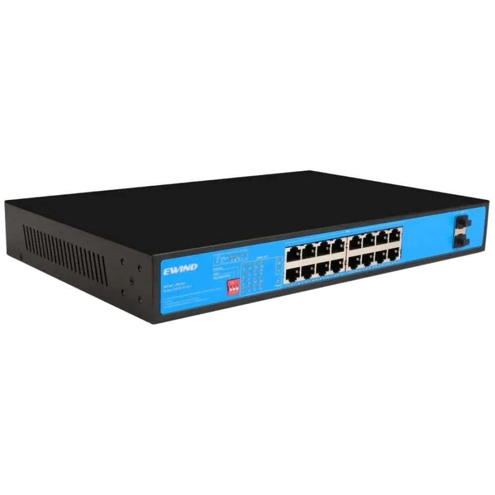 EW-S1918CG-AP EWIND 16-портовый PoE  300 Вт 2G SFP коммутатор