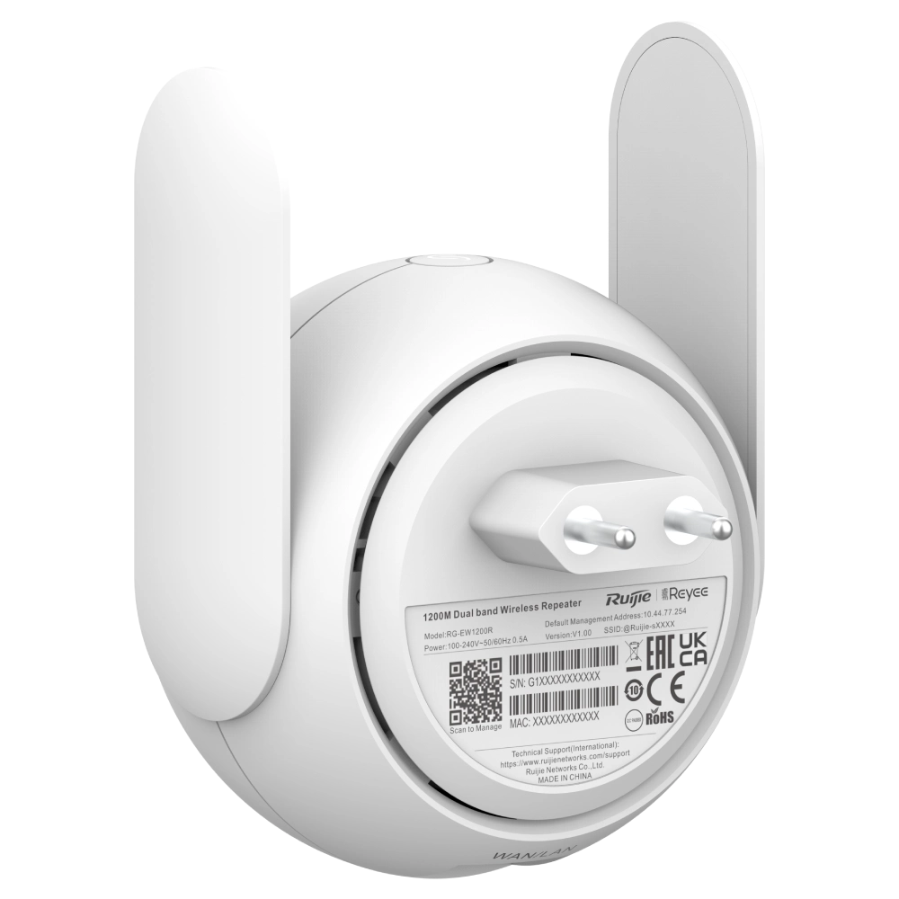 Ruijie RG-EW1200R RUIJIE Двухдиапазонный расширитель Mesh Wi-Fi