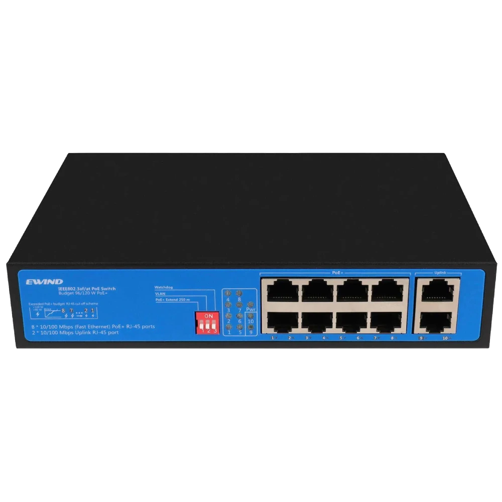 EW-S1910CF-AP EWIND 10-портовый 100M PoE коммутатор