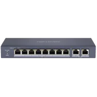 DS-3E0310P-E/M HIKVISION 8-портовий некерований PoE комутатор