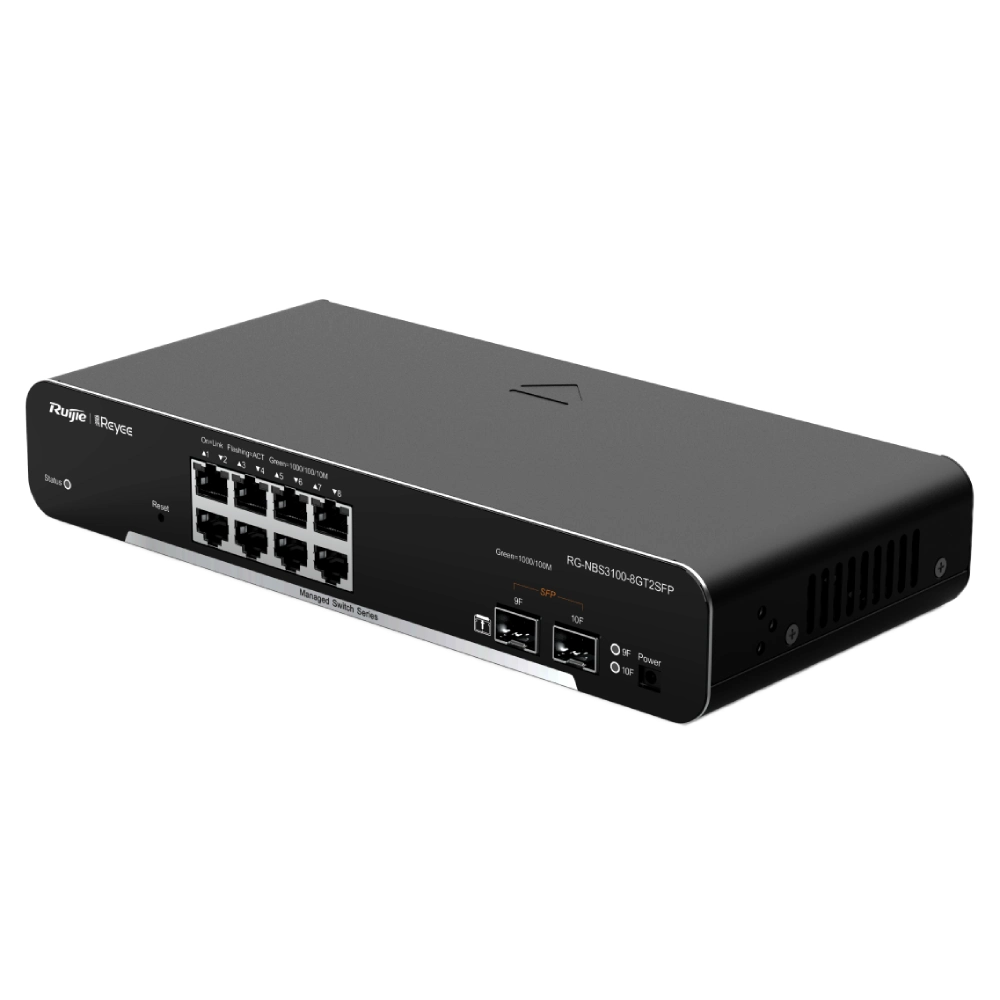 RG-NBS3100-8GT2SFP RUIJIE REYEE 8-портовый гигабитный L2 управляемый коммутатор