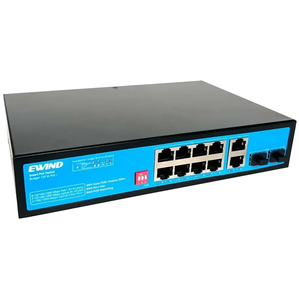 EW-S1912CG-AP EWIND 12-портовый гигабитный POE коммутатор с Uplink SFP