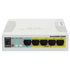 RB260GSP (CSS106-1G-4P-1S) MIKROTIK 5-портовый гигабитный управляемый PoE коммутатор