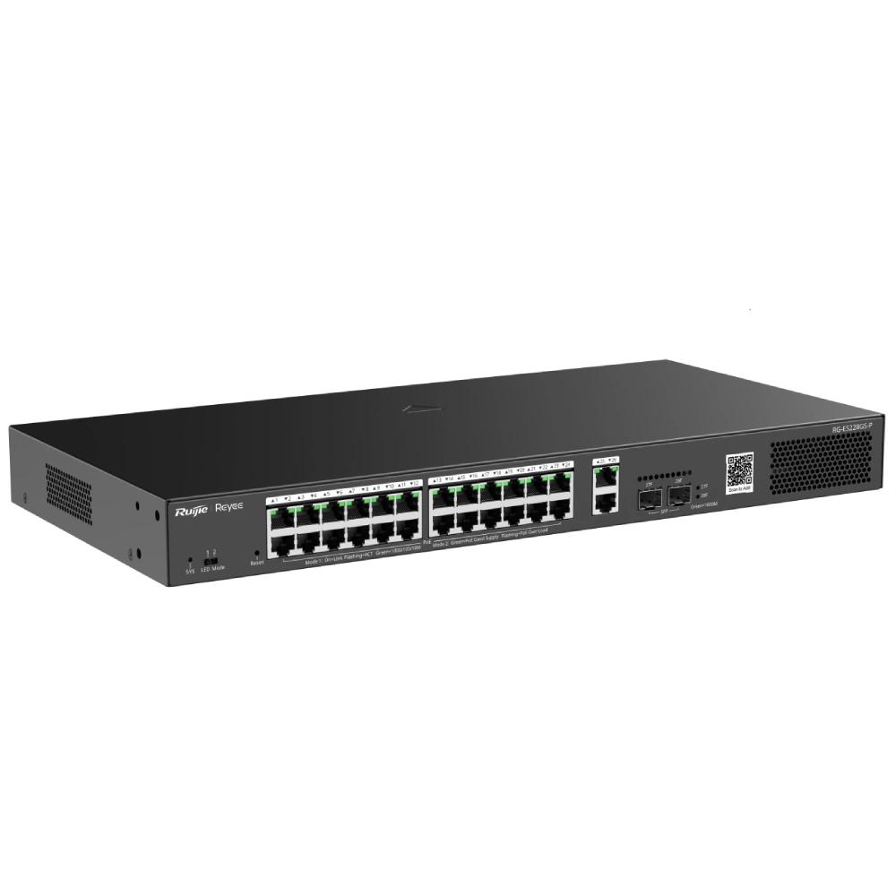 RG-ES228GS-P RUIJIE REYEE 28-портовый гигабитный POE коммутатор