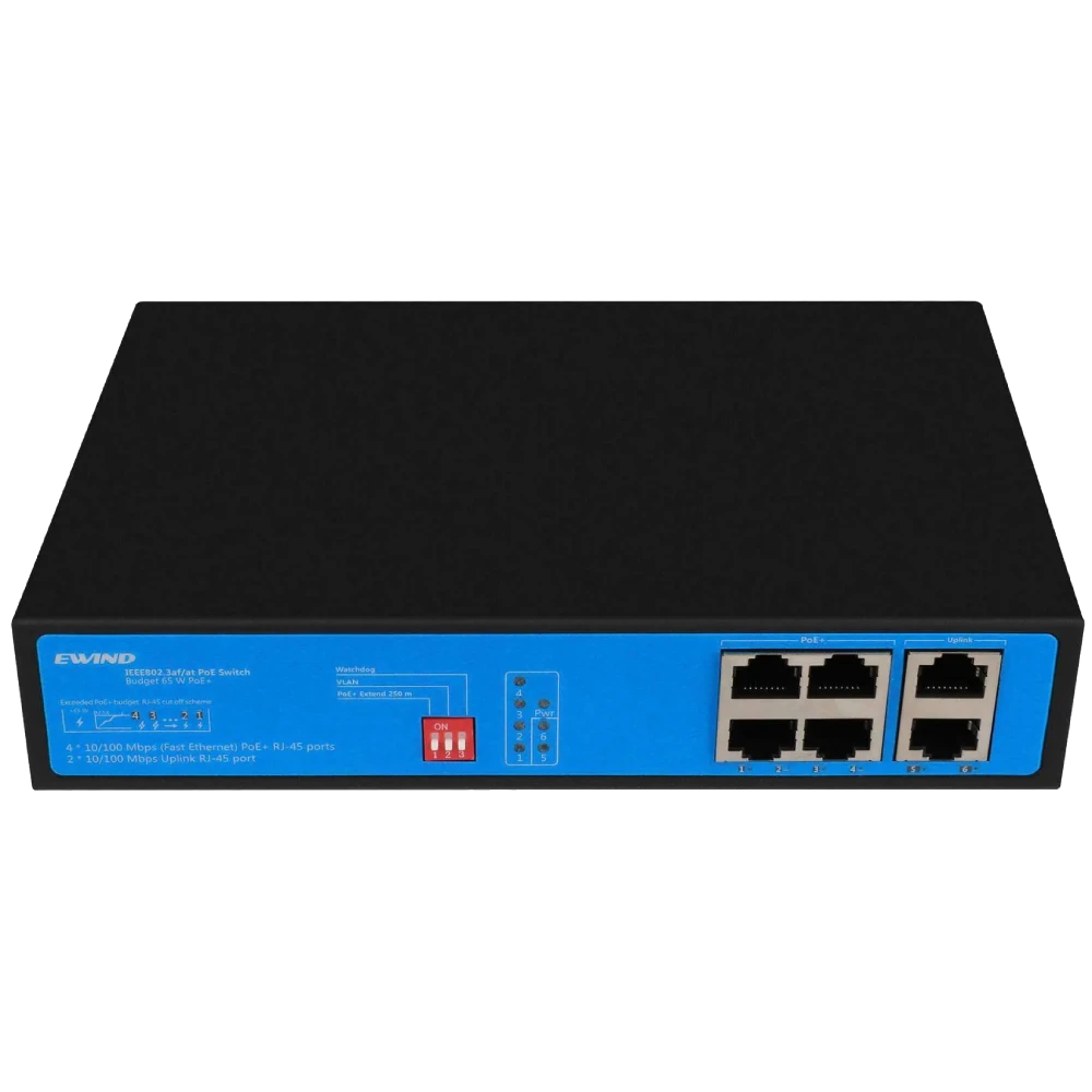 EW-S1906CF-AP EWIND 4-портовый 100M POE коммутатор