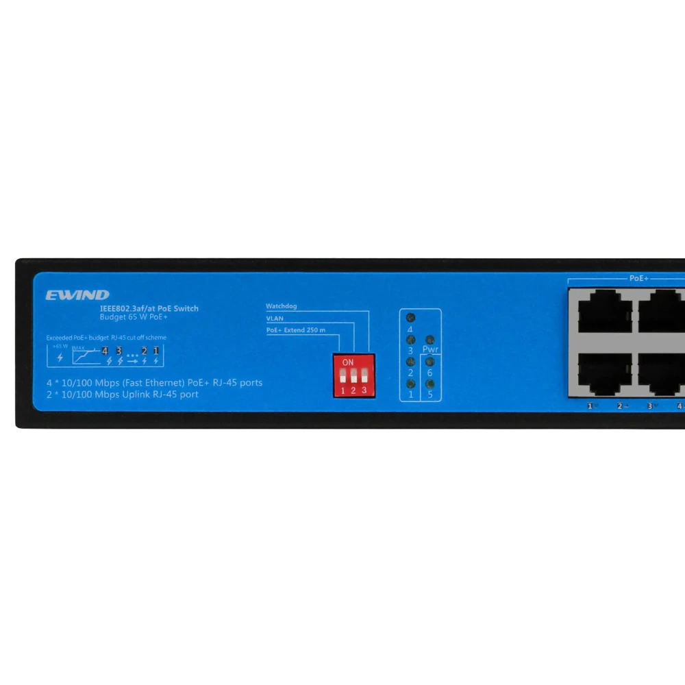 EW-S1906CF-AP EWIND 4-портовый 100M POE коммутатор