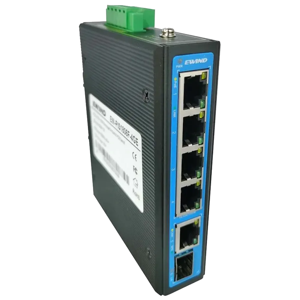EW-PIS1806F-4GE EWIND 6-портовый промышленный 10/100/1000M PoE коммутатор