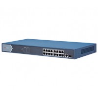 DS-3E0518P-E HIKVISION 16-портовий гігабітний некерований PoE комутатор