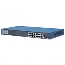 DS-3E0518P-E HIKVISION 16-портовый гигабитный неуправляемый PoE коммутатор