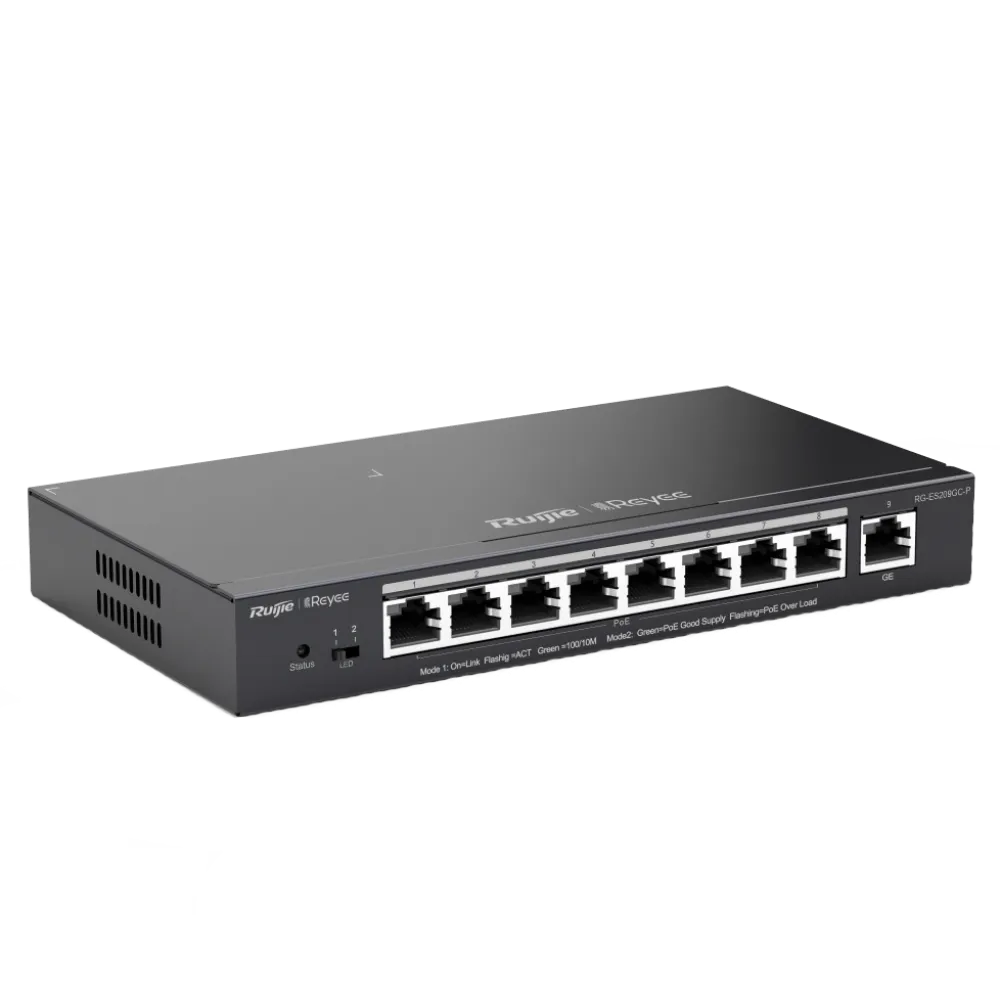 RG-ES209GC-P RUIJIE REYEE 9-портовый гигабитный интеллектуальный POE коммутатор