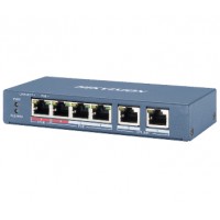 DS-3E0106HP-E HIKVISION 4-портовый неуправляемый POE коммутатор