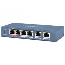 DS-3E0106HP-E HIKVISION 4-портовый неуправляемый POE коммутатор