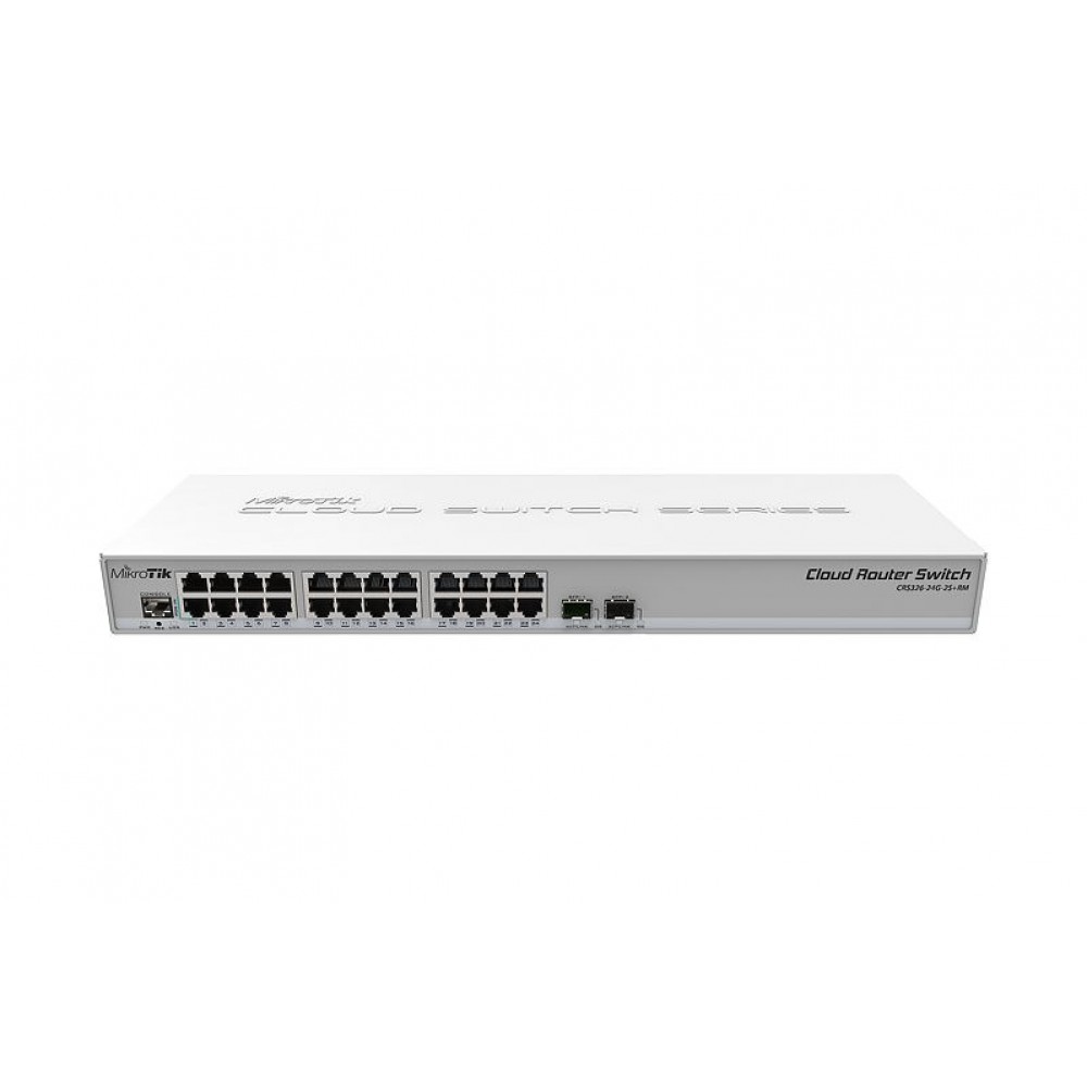 CRS326-24G-2S+RM MIKROTIK 24-портовый управляемый L2 коммутатор