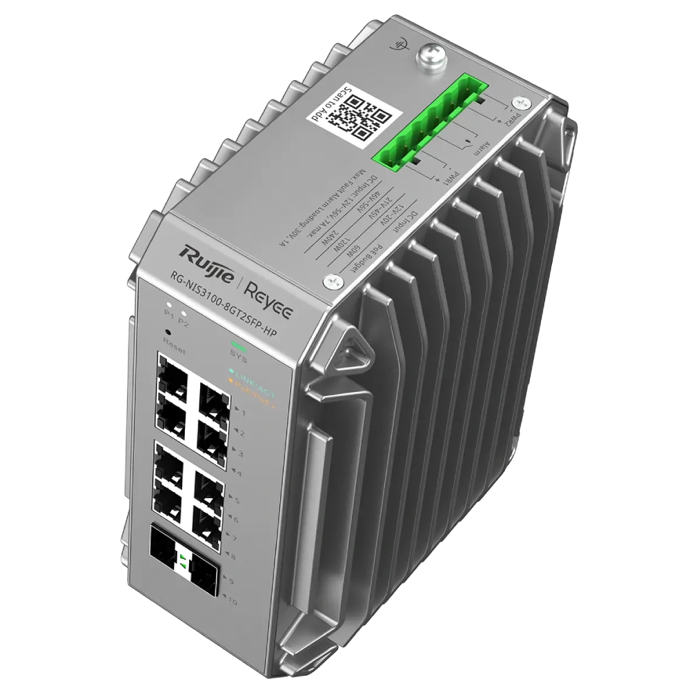 RG-NIS3100-8GT2SFP-HP RUIJIE REYEE Промисловий комутатор для суворих умов експлуатації