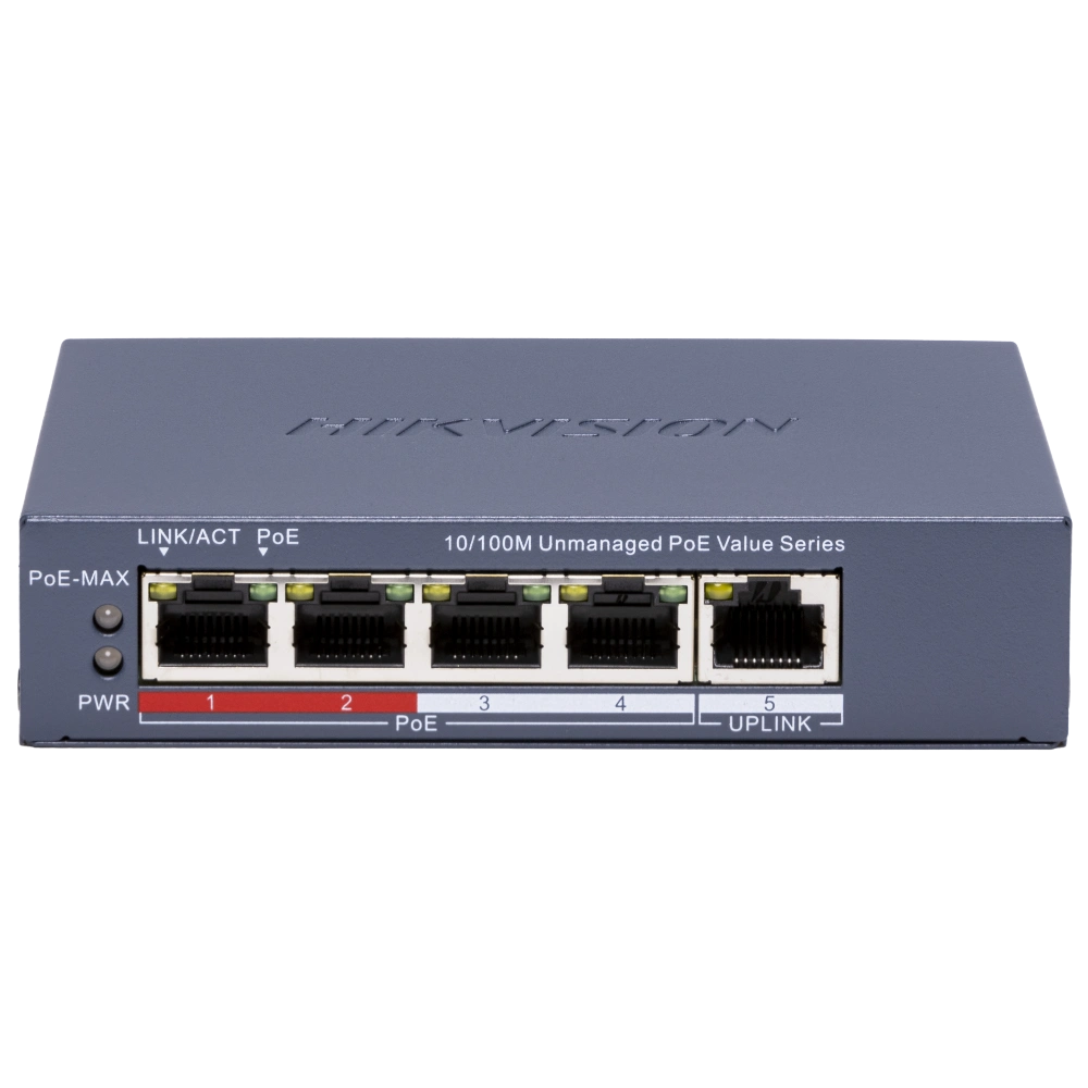 DS-3E0105P-E/M(C) POE HIKVISION Коммутатор 5 портов неуправляемый