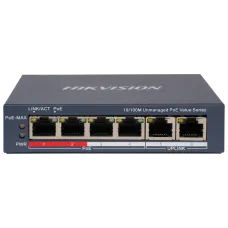 DS-3E0106P-E/M(B) POE HIKVISION Коммутатор 6 портов неуправляемый