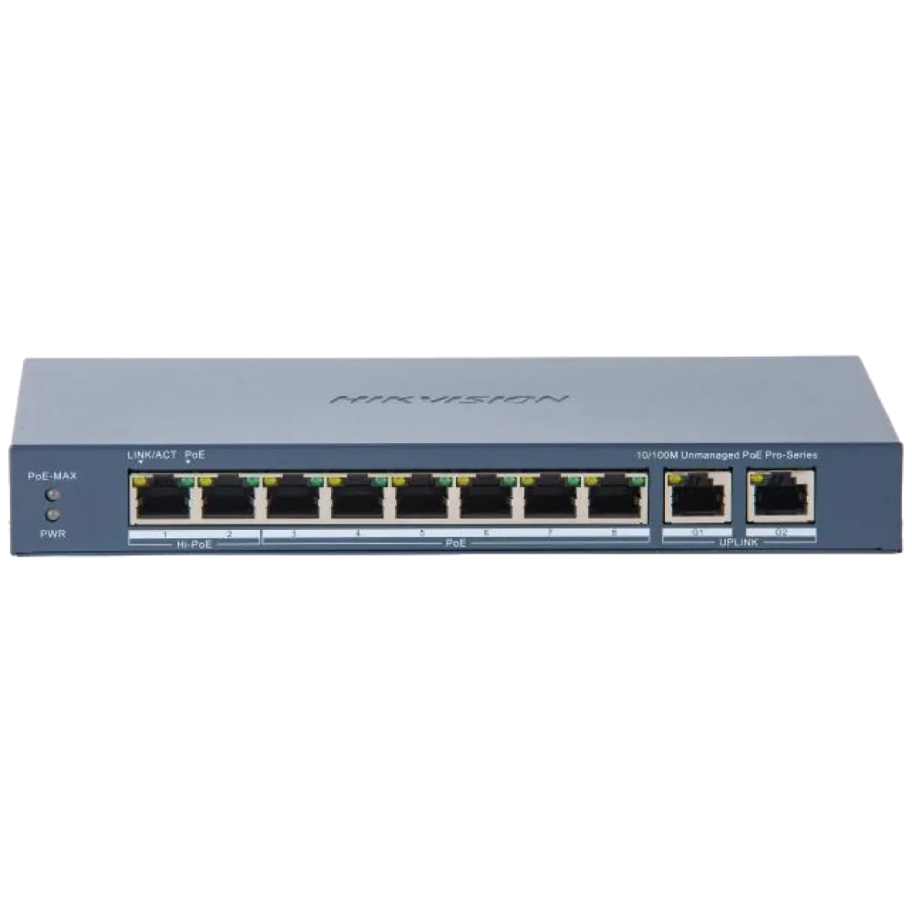 DS-3E0310HP-E(C) POE HIKVISION Коммутатор 10 портов неуправляемый