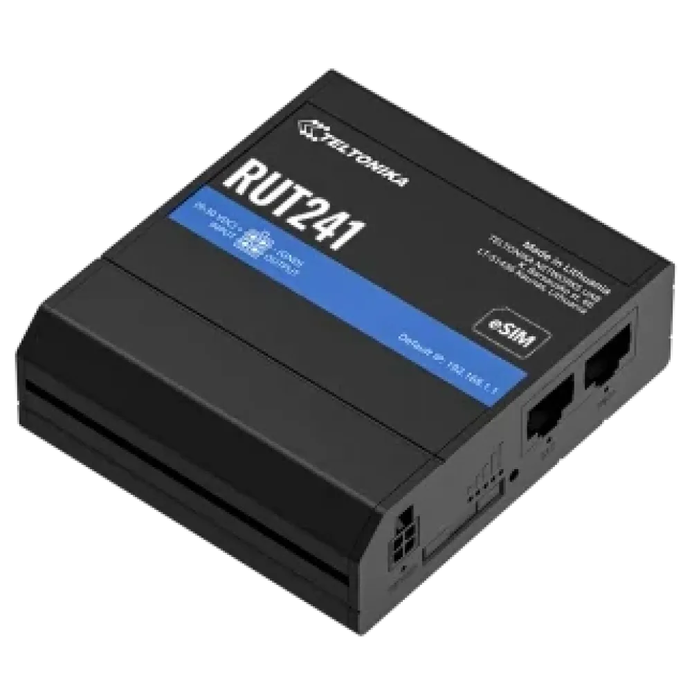 RUT241 TELTONIKA Промисловий стільниковий маршрутизатор з 4G LTE, Wi-Fi, eSIM