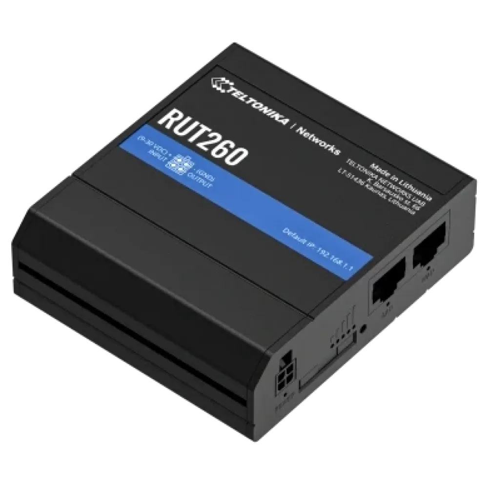 RUT260 TELTONIKA Промисловий стільниковий маршрутизатор з 4G LTE, Wi-Fi