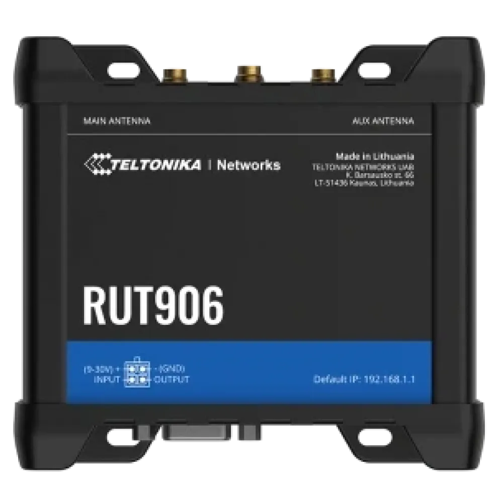 RUT906 TELTONIKA Промисловий стільниковий маршрутизатор з 4G LTE, Wi-Fi, RS-232, RS-485